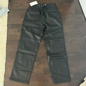 MANGO black leather pants